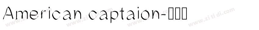American captaion字体转换
